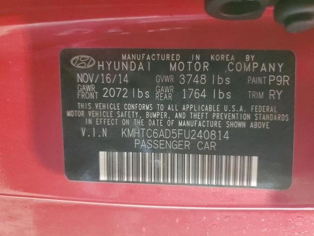 kmhtc6ad5fu240814 - 2015 Hyundai Veloster - #58753205