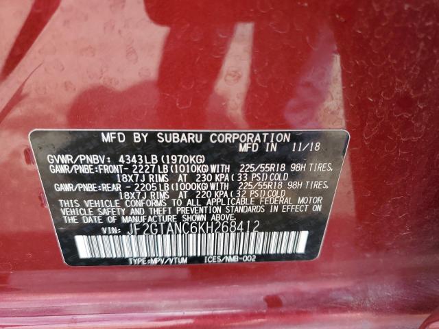 2019 SUBARU CROSSTREK - JF2GTANC6KH268412
