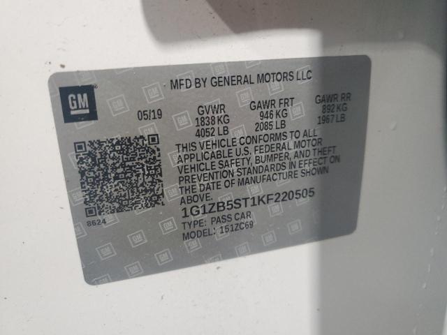 2019 CHEVROLET MALIBU LS 1G1ZB5ST1KF220505