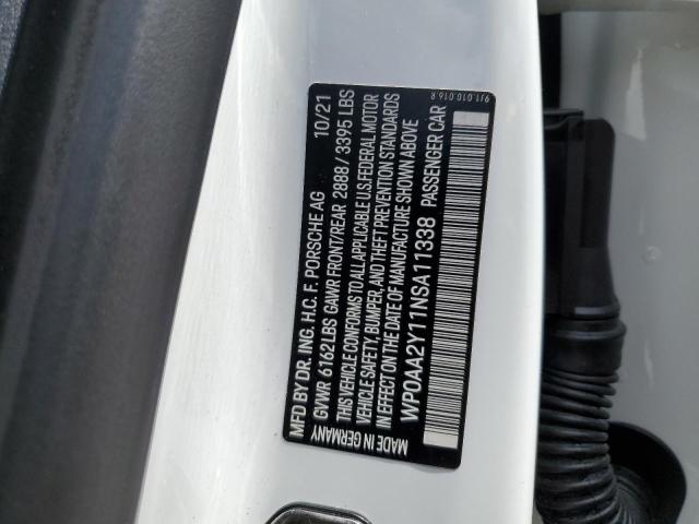 2022 PORSCHE TAYCAN - WP0AA2Y11NSA11338