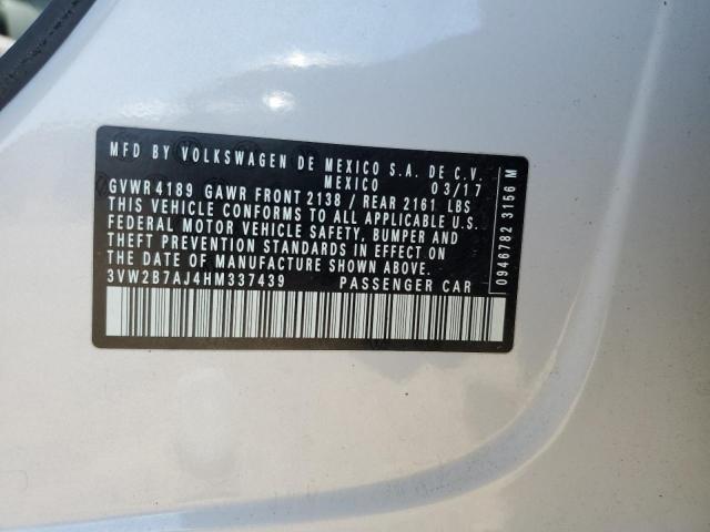 2017 VOLKSWAGEN JETTA S - 3VW2B7AJ4HM337439