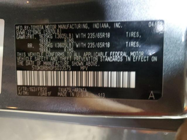 5TDKDRBH0PS033575 2023 TOYOTA HIGHLANDER
