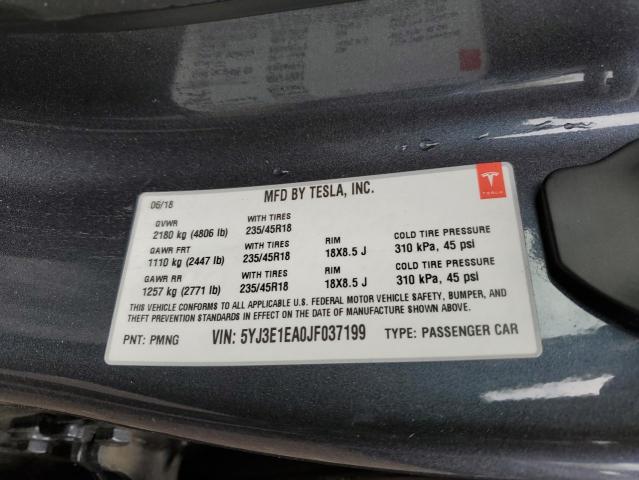 2018 TESLA MODEL 3 5YJ3E1EA0JF037199