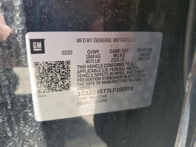 2020 CHEVROLET MALIBU LT - 1G1ZD5ST7LF100008