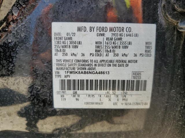 2022 FORD EXPLORER P 1FM5K8AB6NGA48613