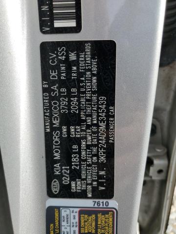 2021 KIA FORTE FE #3284777597