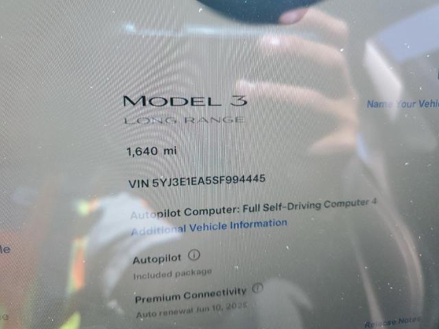 2025 TESLA MODEL 3 - 5YJ3E1EA5SF994445