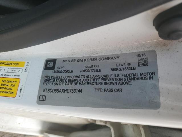 2017 CHEVROLET SPARK 1LT KL8CD6SAXHC753144