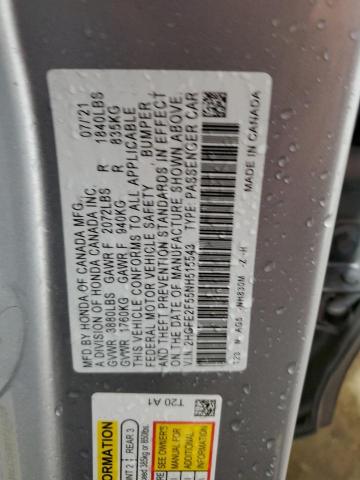 2022 HONDA CIVIC SPOR 2HGFE2F55NH515543
