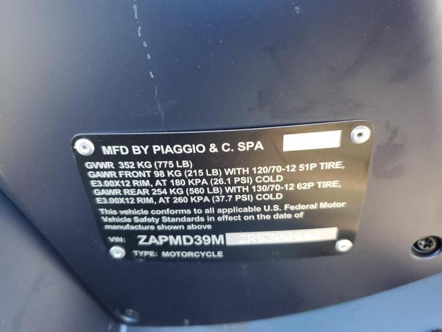 2024 VESPA GTS/SEI GI ZAPMD39M2R5300442