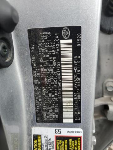 2021 TOYOTA CAMRY XSE - 4T1K61AK9MU615752