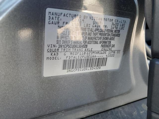 2019 NISSAN KICKS S - 3N1CP5CU0KL504528