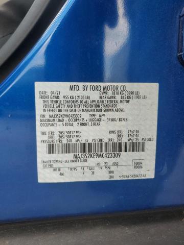 2021 FORD ECOSPORT T MAJ3S2KE9MC423309