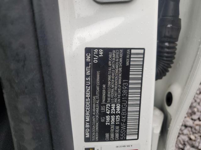 2016 MERCEDES-BENZ C 300 4MAT 55SWF4KBXGU138931