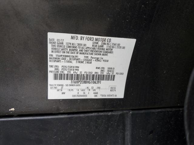 2017 FORD TAURUS SEL - 1FAHP2E88HG106391