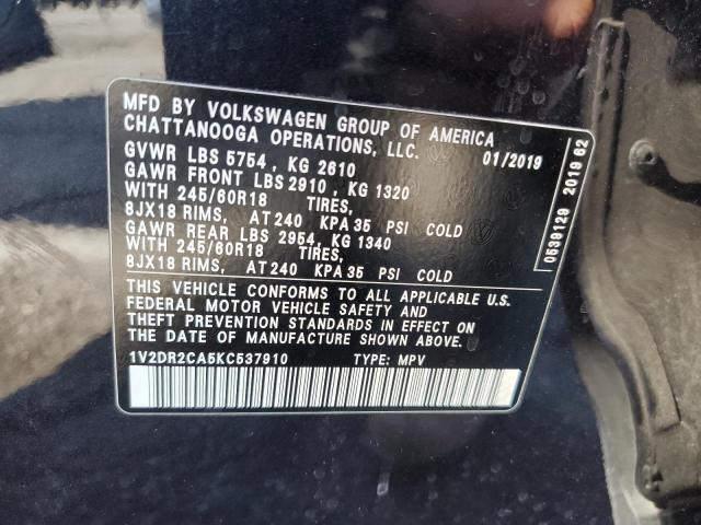 2019 VOLKSWAGEN ATLAS SE - 1V2DR2CA5KC537910