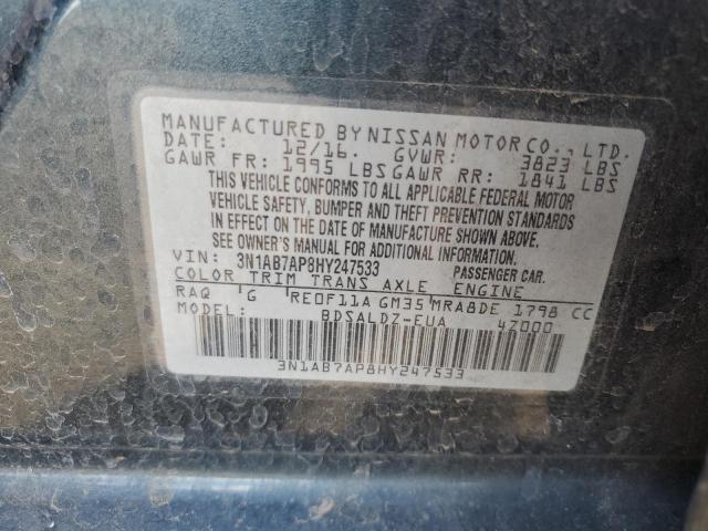 2017 NISSAN SENTRA S 3N1AB7AP8HY247533
