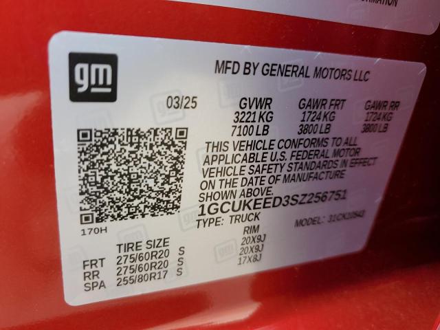 2025 CHEVROLET SILVERADO K1500 RST - 1GCUKEED3SZ256751