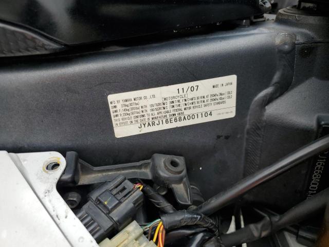 2008 YAMAHA YZFR6 JYARJ16E68A001104