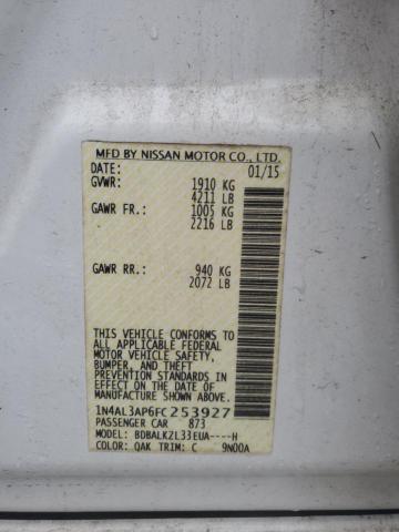 2015 NISSAN ALTIMA 2.5 1N4AL3AP6FC253927