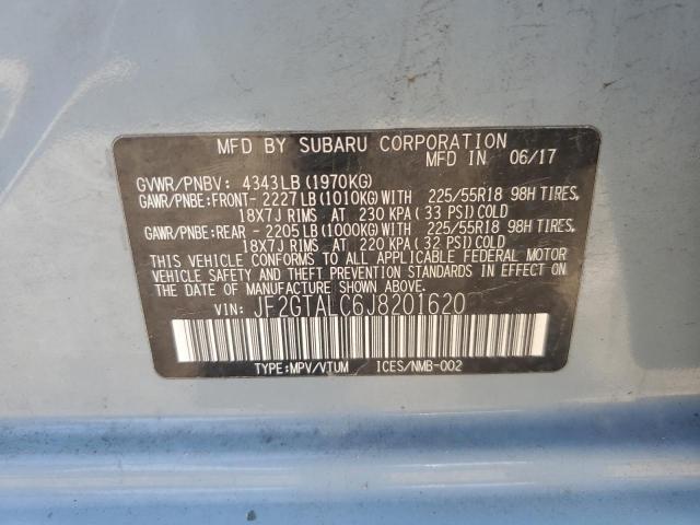 2018 SUBARU CROSSTREK - JF2GTALC6J8201620