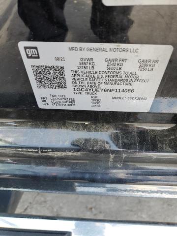 2022 CHEVROLET SILVERADO - 1GC4YUEY6NF114086
