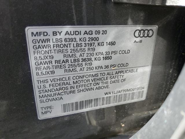 2021 AUDI Q7 PREMIUM WA1LJAF70MD013134