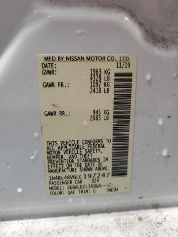 2020 NISSAN ALTIMA S - 1N4BL4BV6LC197247