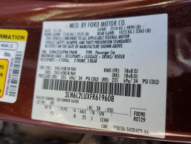 2015 LINCOLN MKZ HYBRID 3LN6L2LUXFR619608