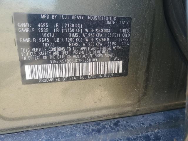 2015 SUBARU OUTBACK 2. - 4S4BSBJC2F3258109