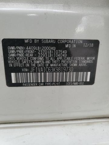 2019 SUBARU WRX PREMIU JF1VA1C63K9819730