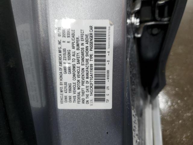2016 HONDA ACCORD EX - 1HGCR2F71GA119099