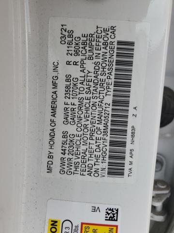 2021 HONDA ACCORD SPO - 1HGCV1F38MA052712