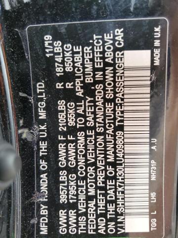2020 HONDA CIVIC LX SHHFK7H30LU409809