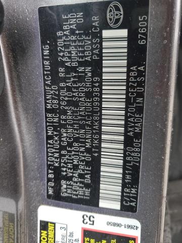 2020 TOYOTA CAMRY XSE - 4T1K61AK8LU993849