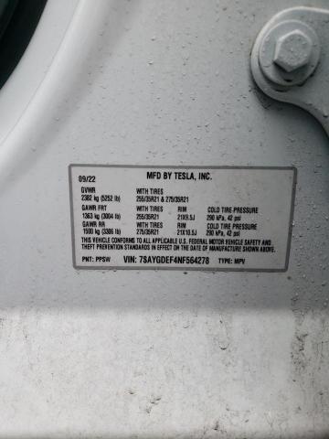 2022 TESLA MODEL Y - 7SAYGDEF4NF564278
