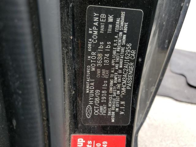 2010 HYUNDAI ACCENT BLU - KMHCM3AC2AU162956