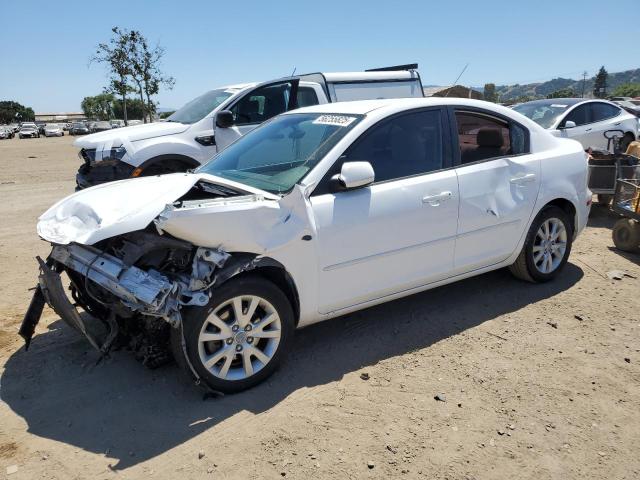 MAZDA 3 I 2007 white  gas JM1BK32G471697336 photo #1
