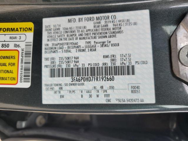 2015 FORD FUSION SE - 3FA6P0HD7FR192660