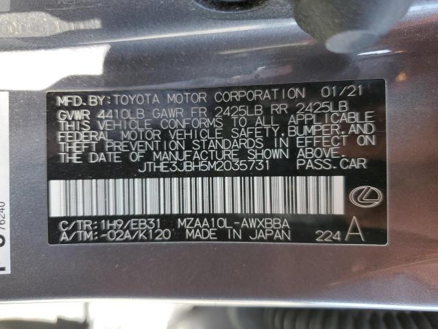2021 LEXUS UX 200 JTHE3JBH5M2035731