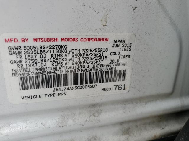 2016 MITSUBISHI OUTLANDER JA4JZ4AX5GZ005207