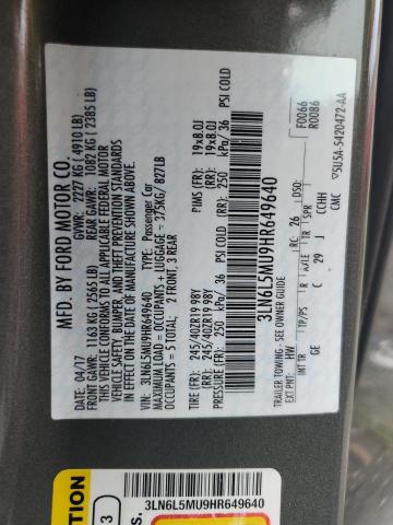 2017 LINCOLN MKZ HYBRID 3LN6L5MU9HR649640