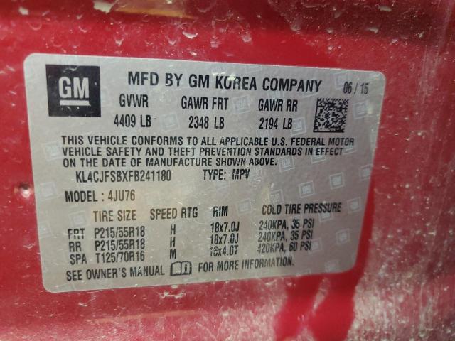 2015 BUICK ENCORE CON - KL4CJFSBXFB241180