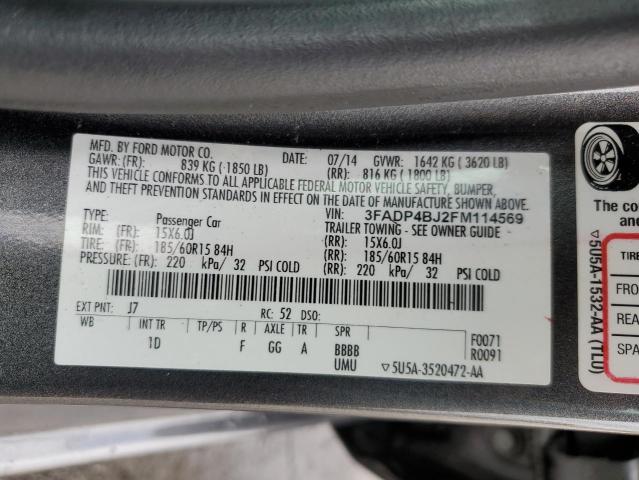2015 FORD FIESTA SE - 3FADP4BJ2FM114569