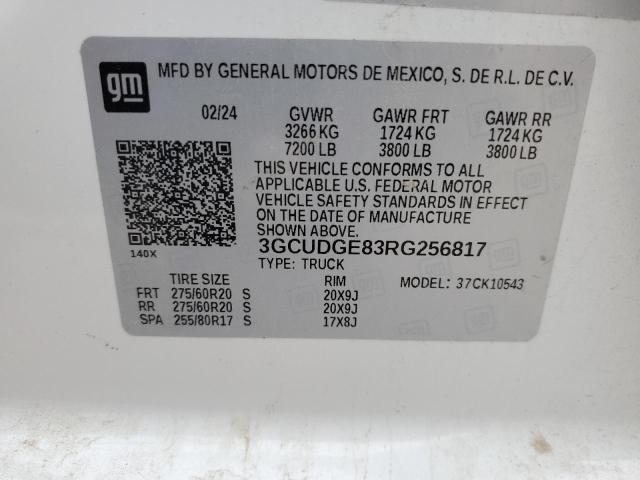 2024 CHEVROLET SILVERADO - 3GCUDGE83RG256817