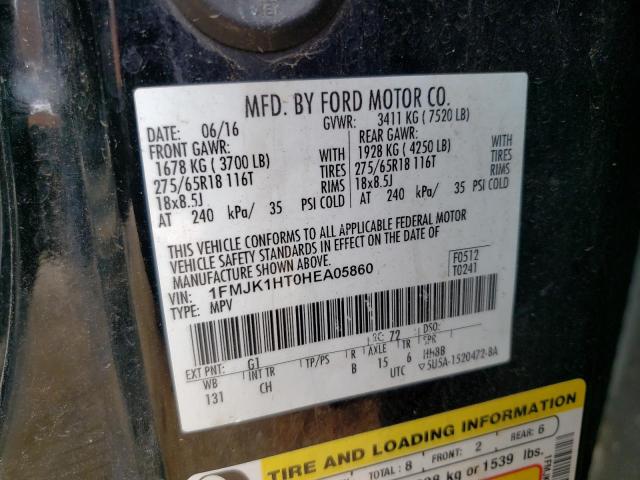 2017 FORD EXPEDITION - 1FMJK1HT0HEA05860