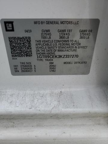 2019 GMC SIERRA K15 - 1GTR9CEK3KZ337270