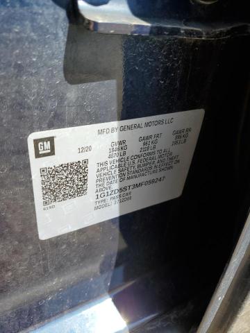 2021 CHEVROLET MALIBU LT - 1G1ZD5ST3MF059247