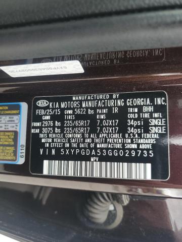 2016 KIA SORENTO LX - 5XYPGDA53GG029735