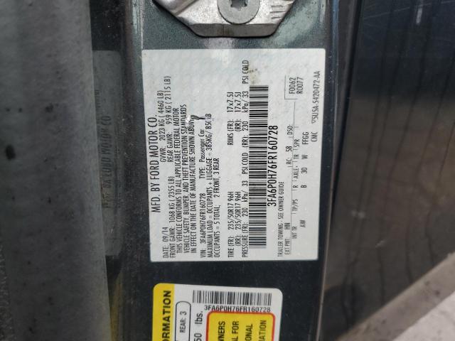 2015 FORD FUSION SE - 3FA6P0H76FR160728